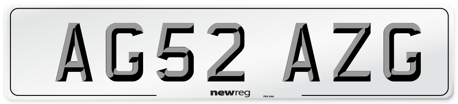 AG52 AZG Number Plate from New Reg
